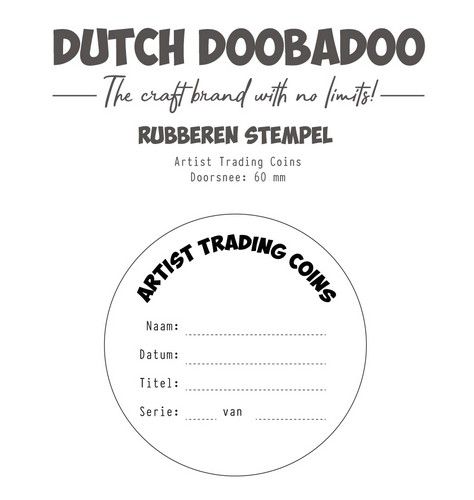 Dutch Doobadoo Rubber stamp ATC cirkel naam (NL) 497.004.003