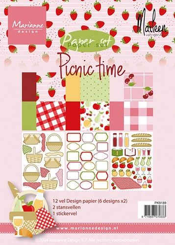 Marianne D Paperset Picnic time by Marleen PK9189 A5