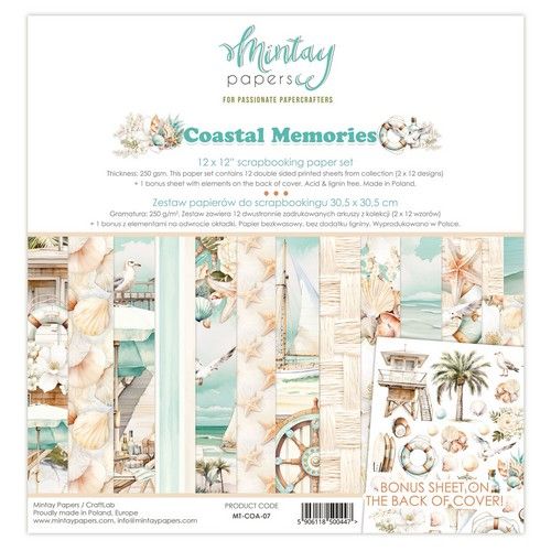Mintay 12 x 12 Paper Set – Coastal Memories MT-COA-07