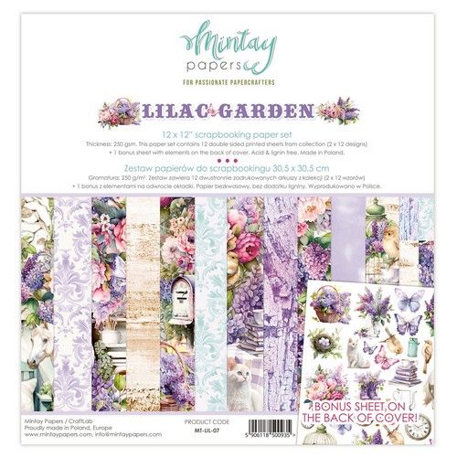 Mintay 12 x 12 Paper Set – Lilac Garden MT-LIL-07