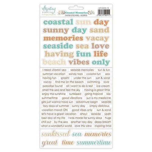 Mintay 6 x 12 Paper Stickers – Coastal Memories – Words MT-COA-13