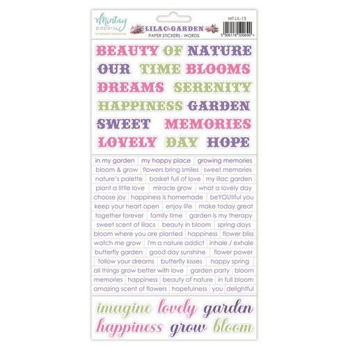 Mintay 6 x 12 Paper Stickers – Lilac Garden – Words MT-LIL-13