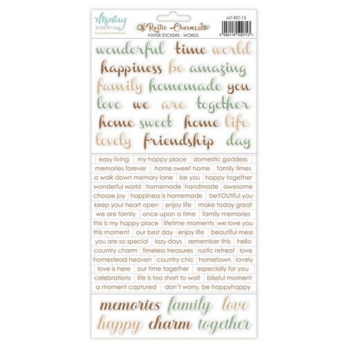 Mintay 6 x 12 Paper Stickers – Rustic Charms – Words MT-RST-13