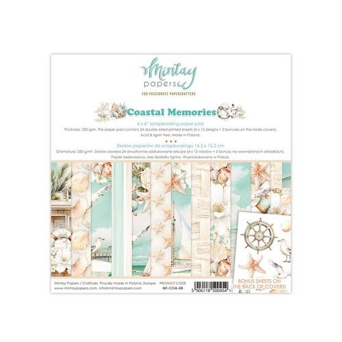 Mintay 6 x 6  Paper Pad – Coastal Memories MT-COA-08