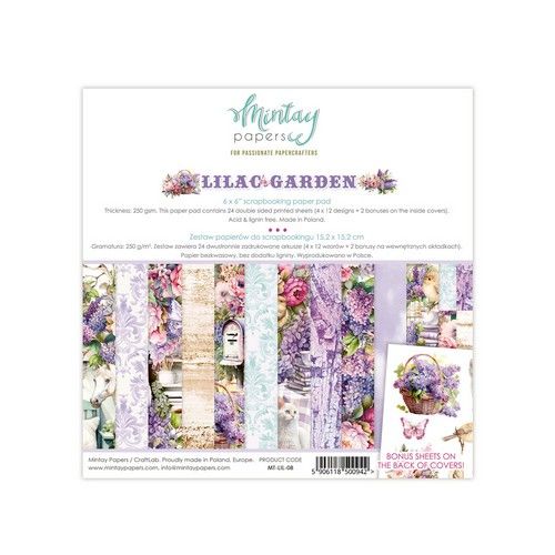 Mintay 6 x 6  Paper Pad – Lilac Garden MT-LIL-08