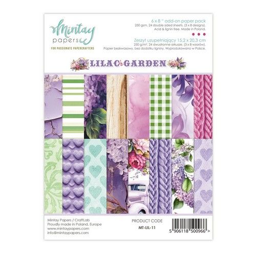 Mintay 6 x 8 Add-On Paper Pad – Lilac Garden MT-LIL-11