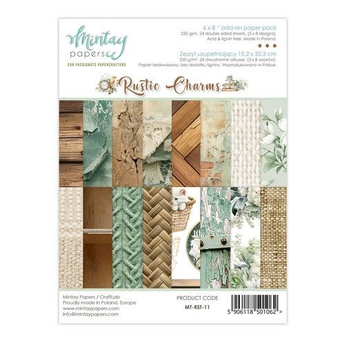 Mintay 6 x 8 Add-On Paper Pad – Rustic Charms MT-RST-11