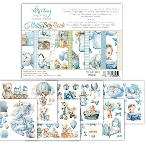 Mintay 6 x 8 Book – elements for precise cutting – Baby Boy MT-BBO-01