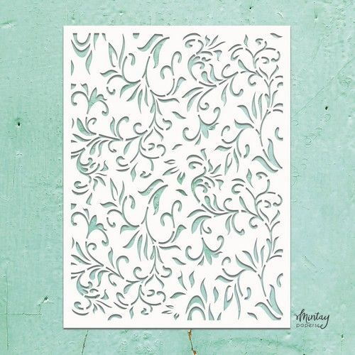 Mintay Kreativa – 6 x 8 Stencil – Floral Swirls MTK-STEN-32