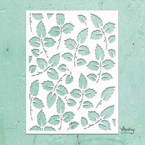 Mintay Kreativa – 6 x 8 Stencil – Rose Leaves MTK-STEN-31