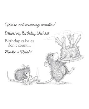 cling rubber stamp – birthday wishes