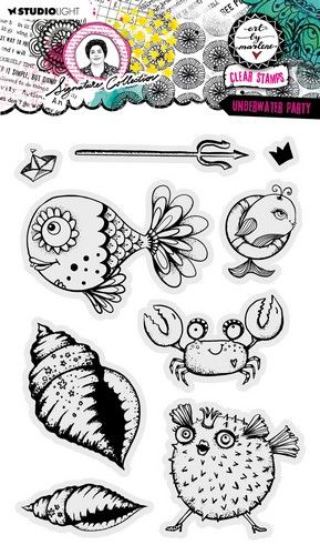 Studio Light Clear Stamp Underwater party Signature Coll. nr.649 ABM-SI-STAMP649
