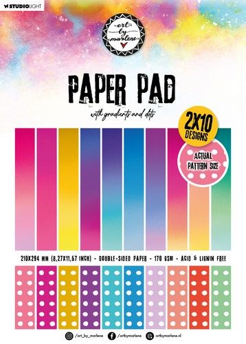Studio Light Pattern Paper Pad Gradients, dots Essent. Coll. nr.160 ABM-ES-PPP160