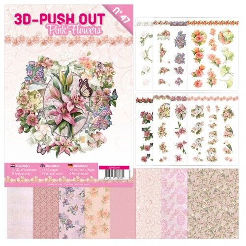 3D Push-Out Book 47 – Pink Flowers
