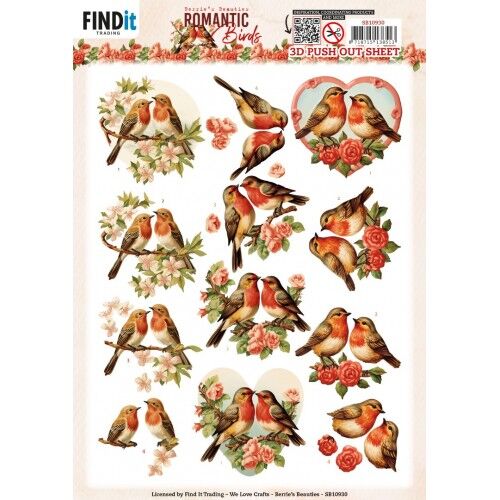 3D Push Out – Berries Beauties – Romantic Birds – Romantic Robin