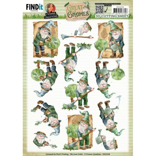 3D Cutting Sheets – Yvonne Creations – Great Gnomes – Garden Gnomes