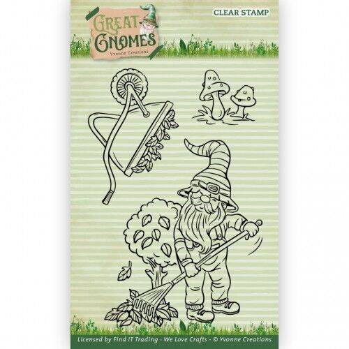 Clear Stamps – Yvonne Creations – Great Gnomes – Gardening Gnome