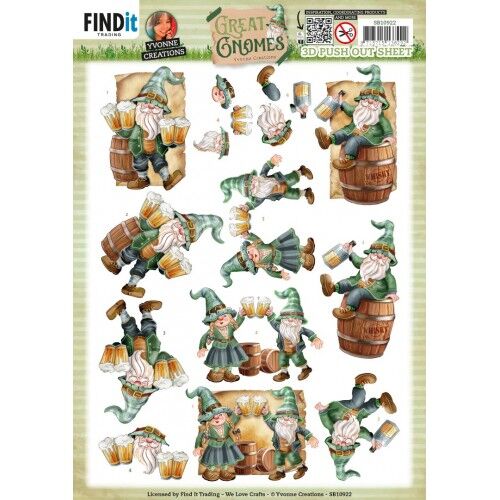 3D Push Out – Yvonne Creations – Great Gnomes – Party Gnomes