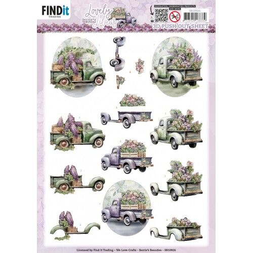 3D Push Out – Berries Beauties – Lovely Lilacs – Lovely Cars