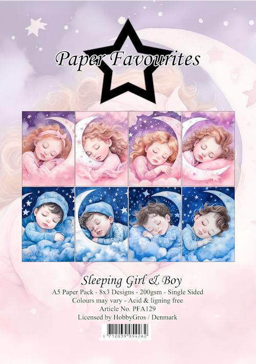 Sleeping Girl + Boy – Paper Favourites PFA129