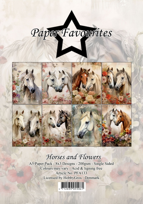 Horses and Flowers –  Paper Favourites PFA133