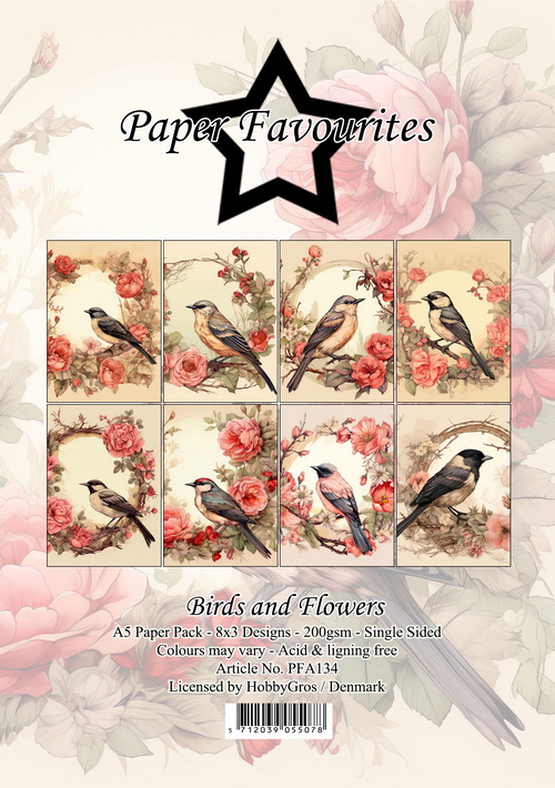 Birds and Flowers –  Paper Favourites PFA134