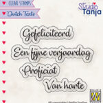 Nellie's Choice Clear Stamp Proficiat etc..