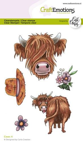 CraftEmotions clearstamps A6 – Cows 4 Carla Creaties