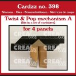 Crealies Cardzz Twist mechanisme A voor 4 panelen CLCZ398
