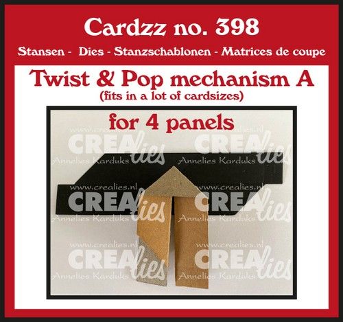 Crealies Cardzz Twist mechanisme A voor 4 panelen CLCZ398