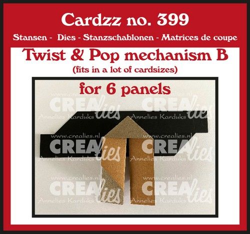 Crealies Cardzz Twist mechanisme B voor 6 panelen CLCZ399