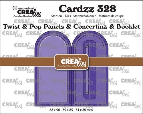 Crealies Cardzz Twist&Pop B4 Panelen&Leporello&Miniboekje Boog CLCZ328