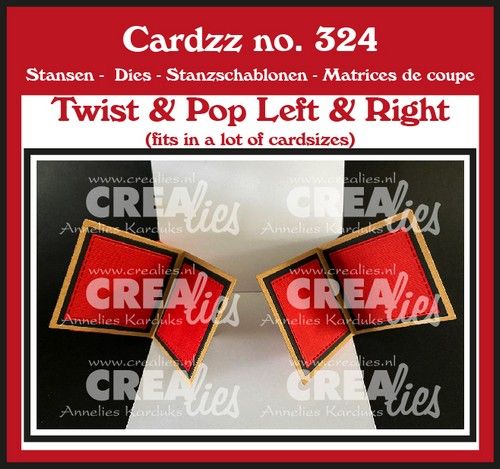 Crealies Cardzz Twist&Pop links&rechts – kaart vouw bovenkant CLCZ324