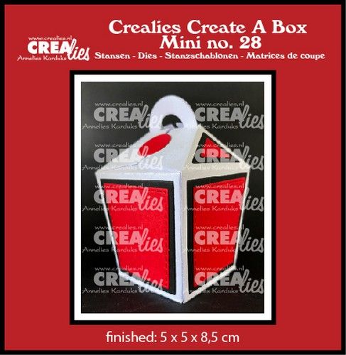 Crealies Create A Box Dichte take out box met handvat mini CCABM28 finished: