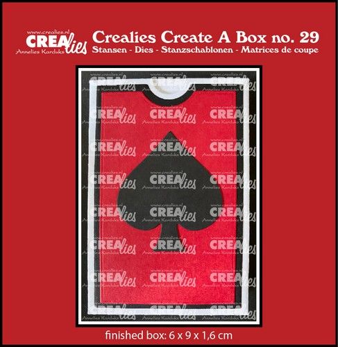 Crealies Create A Box Speelkaartendoosje CCAB29 finished box: