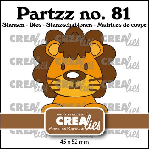 Crealies Partzz Leeuw CLPartzz81 45x52mm