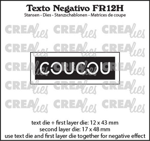 Crealies Texto Negativo COUCOU FR (H) FR12H