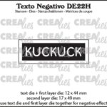 Crealies Texto Negativo KUCKUCK DE (H) DE22H