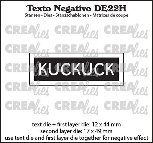Crealies Texto Negativo KUCKUCK DE (H) DE22H