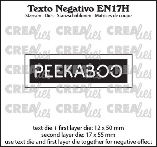 Crealies Texto Negativo PEEKABOO EN (H) EN17H max.