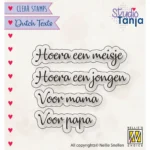 Nellie's Choice Clear Stamp Hoera een meisje / jongen etc.