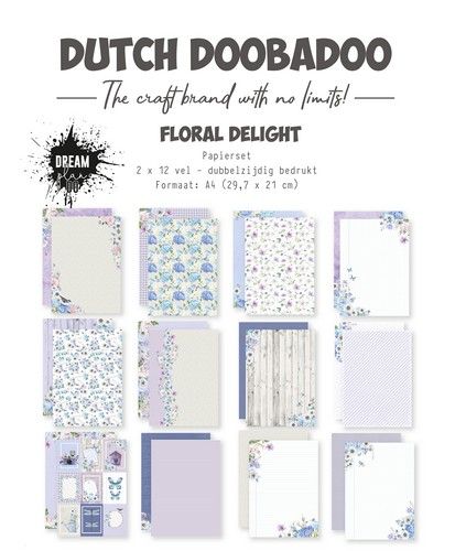 Dutch Doobadoo Designpapier Floral Delight 2×12 473.005.061