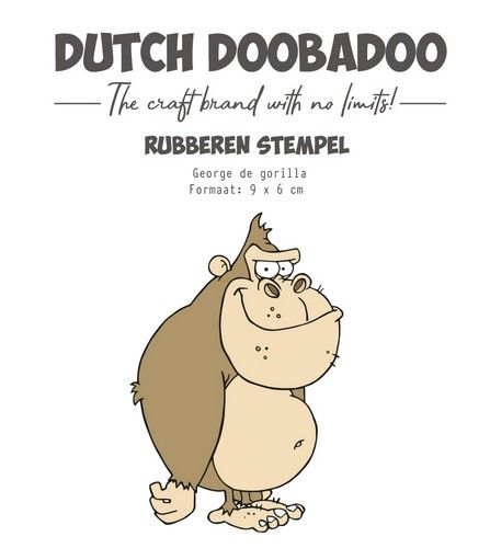Dutch Doobadoo Rubber stamp George de Gorilla 497.004.008