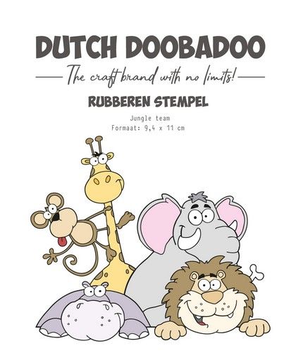 Dutch Doobadoo Rubber stamp Jungle team A6 497.004.010