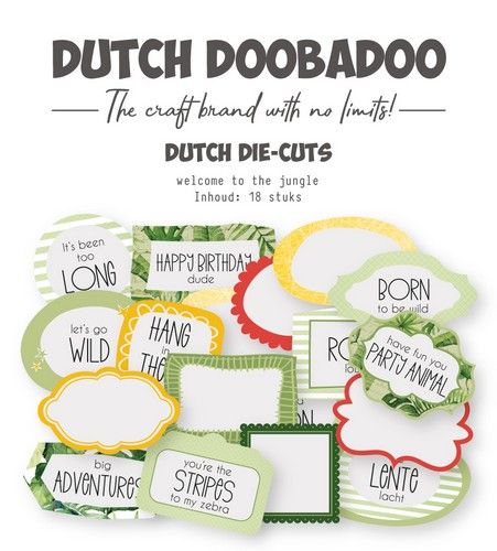 Dutch Doobadoo Welcome to the jungle die-cuts 18st (EN-NL) 474.007.036