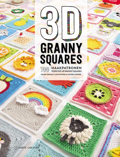 Haakboek Forte  – 3D Granny Squares 100 haakpratonen