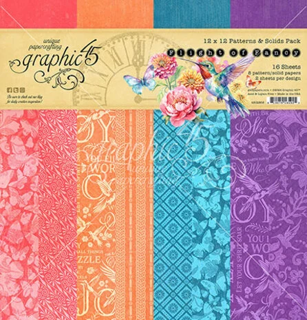 Flight of Fancy 12*12′ pack Solids & patterns – Graphic45