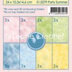 LeCrea - Deco paper embossing set Party & Summer 8 designs 24vl 51.0279