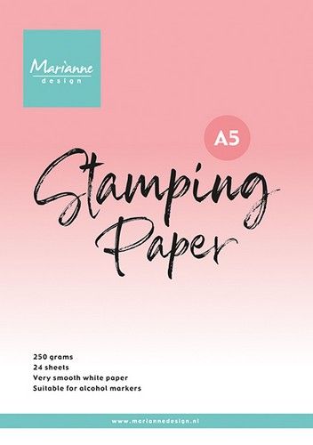 Marianne D Stamping Paper – wit glad A5 CA3195