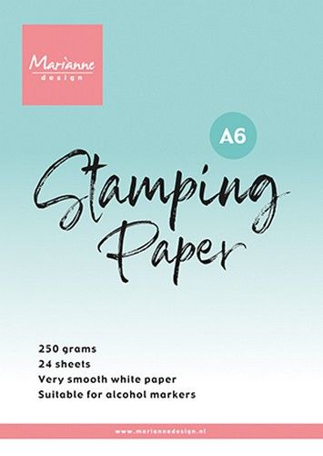 Marianne D Stamping Paper – wit glad A6 CA3196